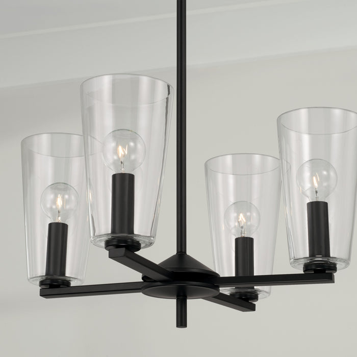 Capital Lighting 348641MB-538 Four Light Pendant, Matte Black