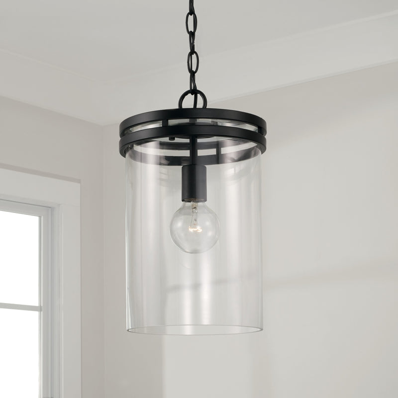 Capital Lighting 348711MB One Light Pendant, Matte Black