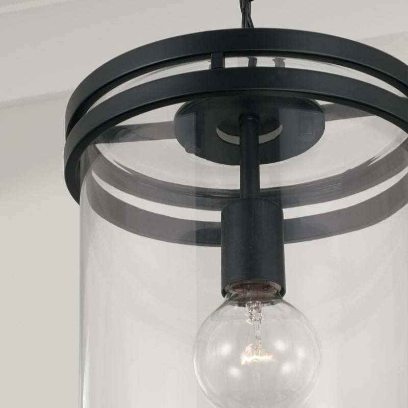 Capital Lighting 348711MB One Light Pendant, Matte Black