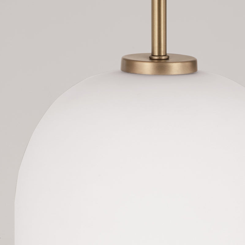 Capital Lighting 348811AD One Light Pendant, Aged Brass