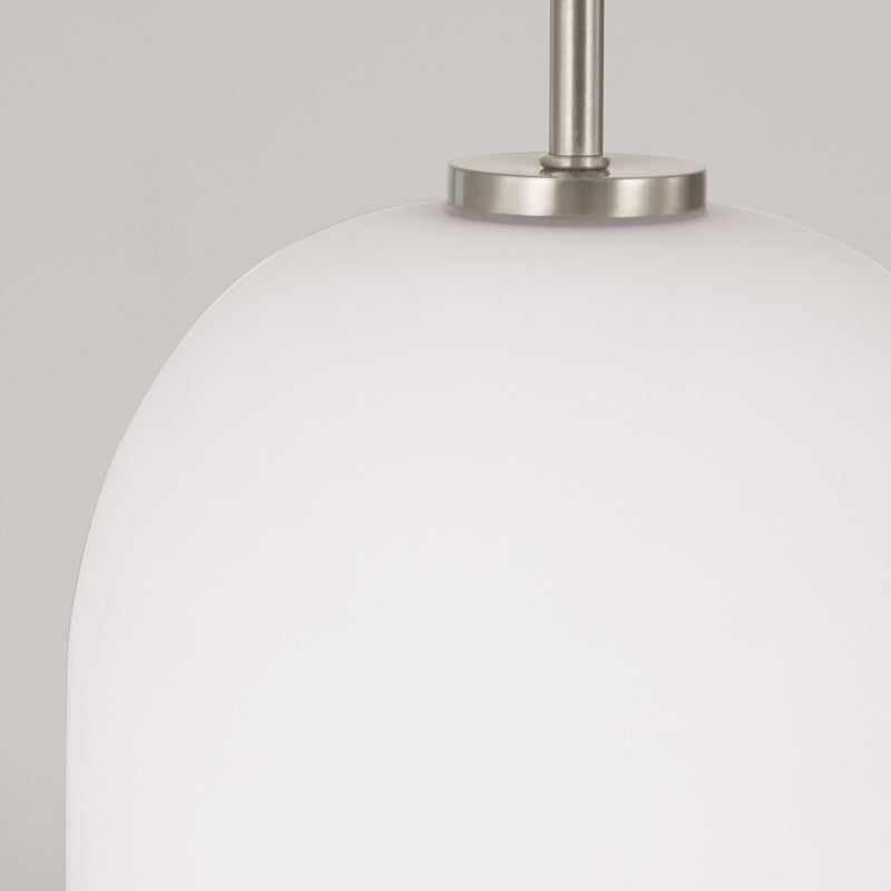 Capital Lighting 348811BN One Light Pendant, Brushed Nickel