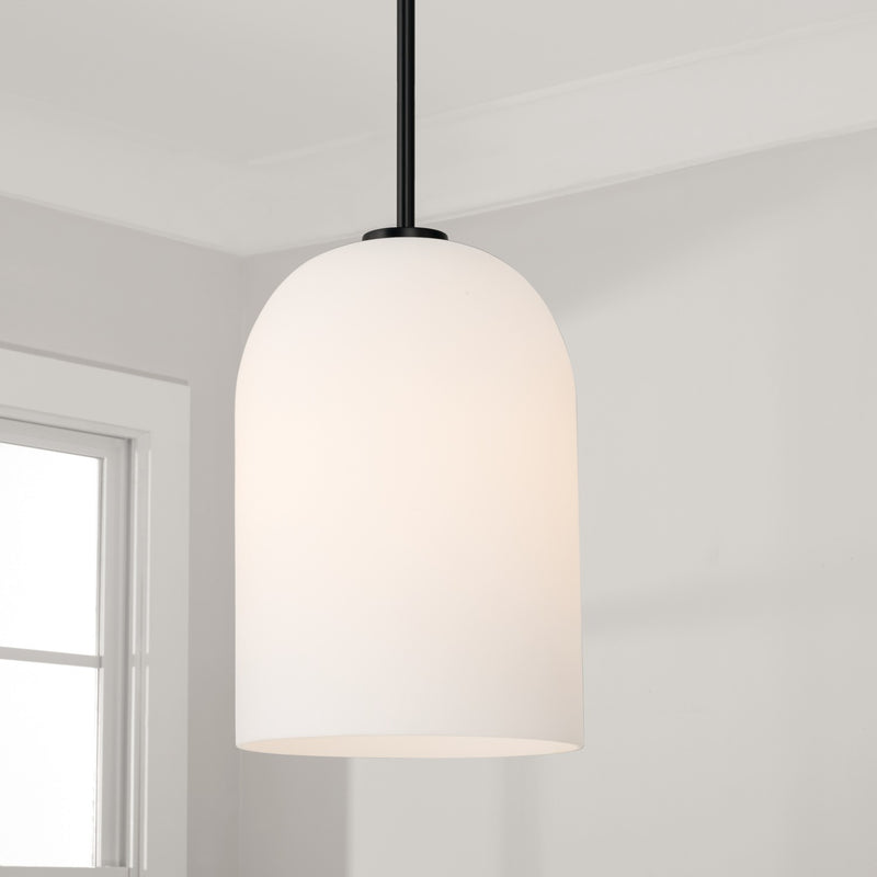 Capital Lighting 348811MB One Light Pendant, Matte Black