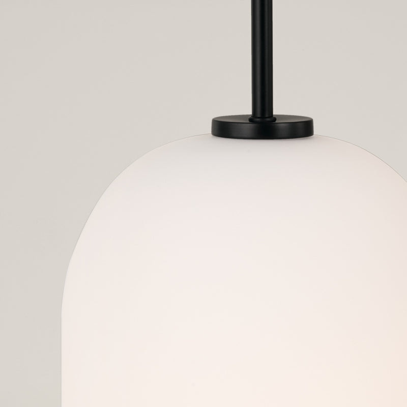 Capital Lighting 348811MB One Light Pendant, Matte Black