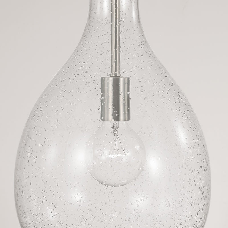 Capital Lighting 349011BN One Light Pendant, Brushed Nickel