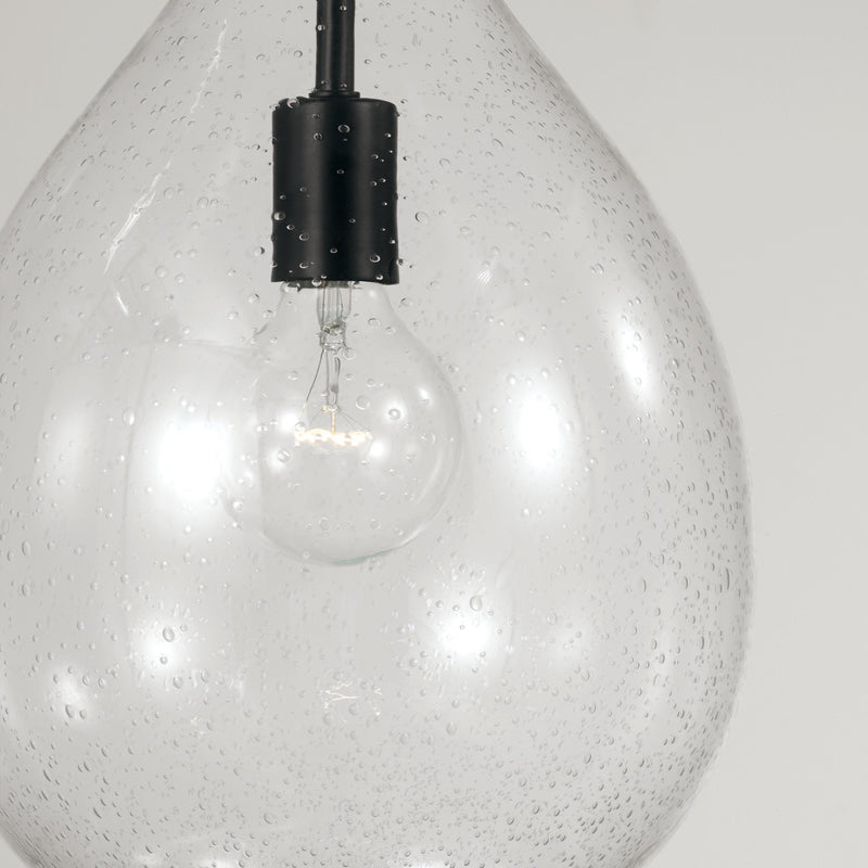 Capital Lighting 349011MB One Light Pendant, Matte Black