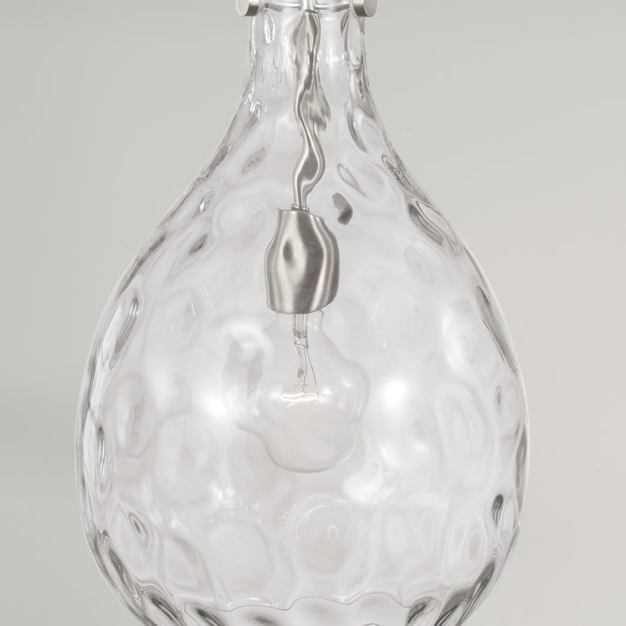 Capital Lighting 349012BN One Light Pendant, Brushed Nickel