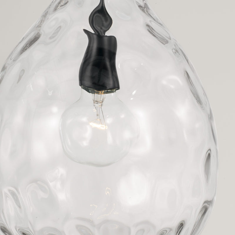 Capital Lighting 349012MB One Light Pendant, Matte Black