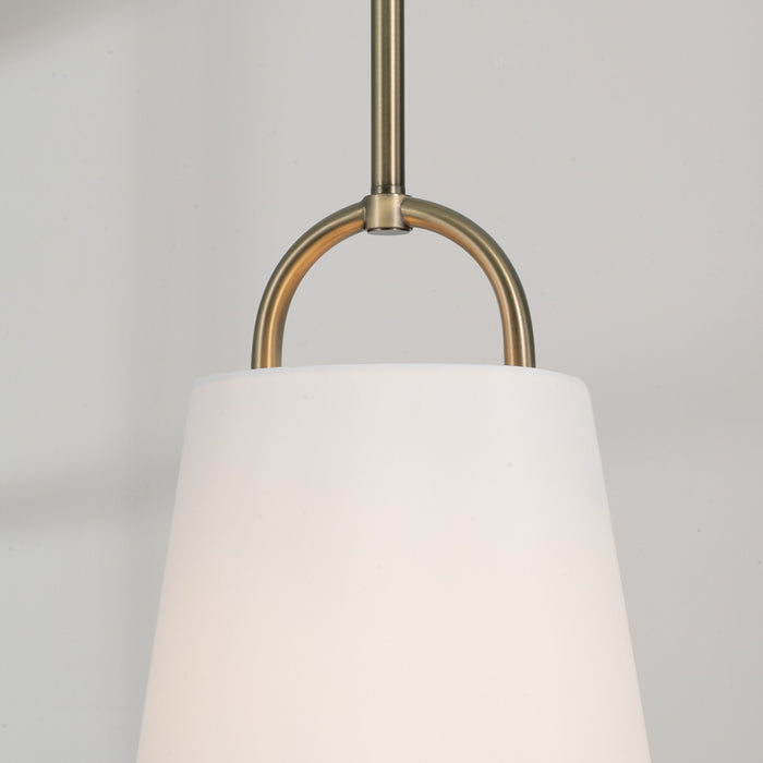 Capital Lighting 349411AD One Light Pendant, Aged Brass