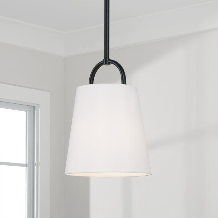 Capital Lighting 349411MB One Light Pendant, Matte Black