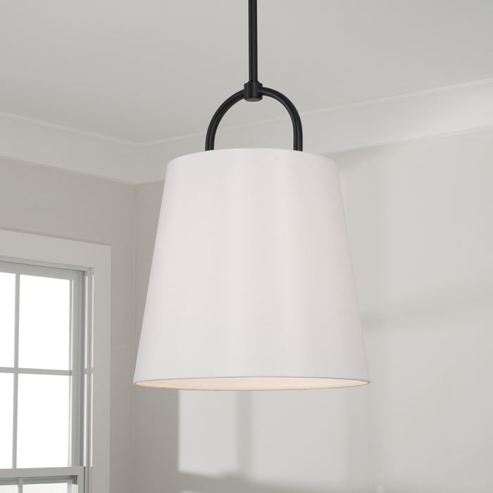 Capital Lighting 349412MB One Light Pendant, Matte Black