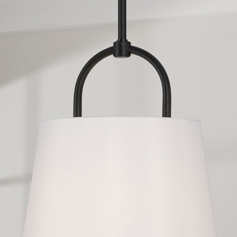 Capital Lighting 349412MB One Light Pendant, Matte Black