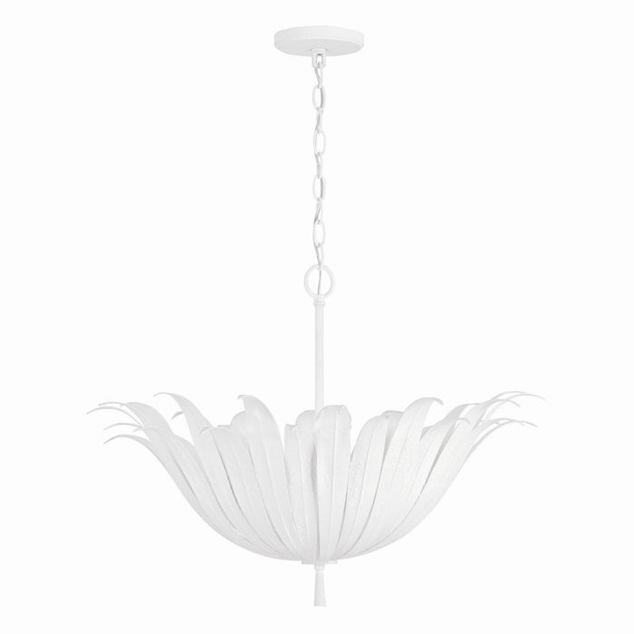 Capital Lighting 349541XW Four Light Pendant, Textured White