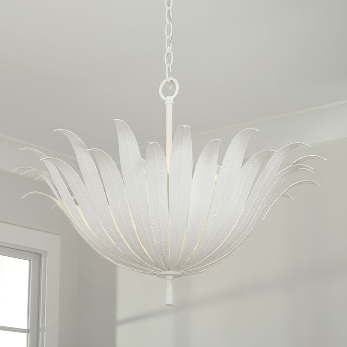 Capital Lighting 349541XW Four Light Pendant, Textured White