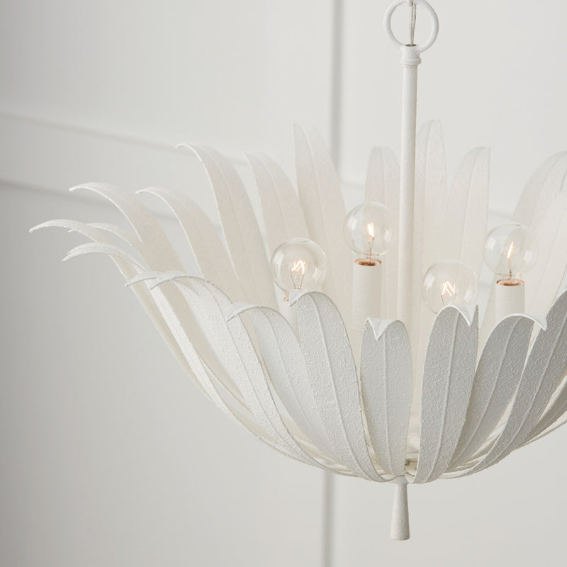 Capital Lighting 349541XW Four Light Pendant, Textured White