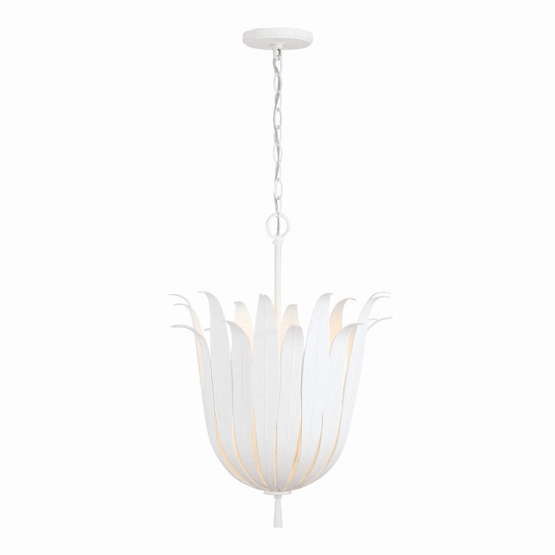 Capital Lighting 349542XW Four Light Pendant, Textured White