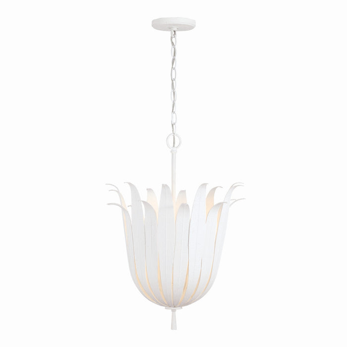Capital Lighting 349542XW Four Light Pendant, Textured White