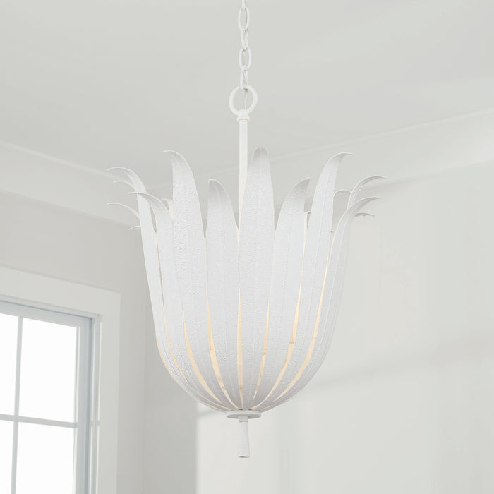 Capital Lighting 349542XW Four Light Pendant, Textured White