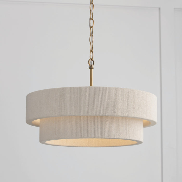 Capital Lighting 349841MA Four Light Pendant, Matte Brass