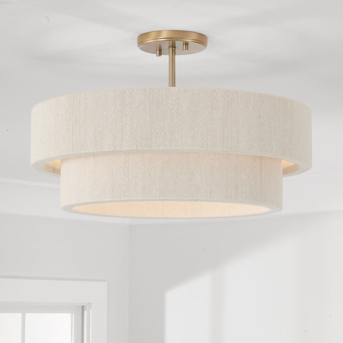 Capital Lighting 349841MA Four Light Pendant, Matte Brass