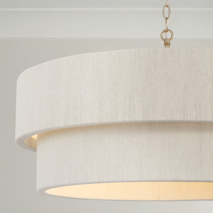 Capital Lighting 349842MA Four Light Pendant, Matte Brass