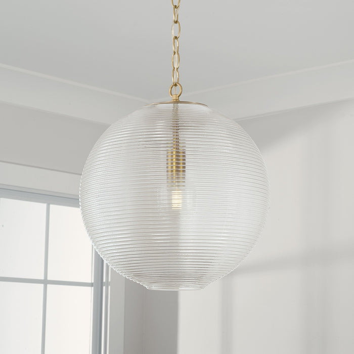 Capital Lighting 349911MA One Light Pendant, Matte Brass