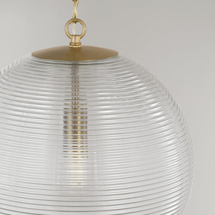 Capital Lighting 349911MA One Light Pendant, Matte Brass