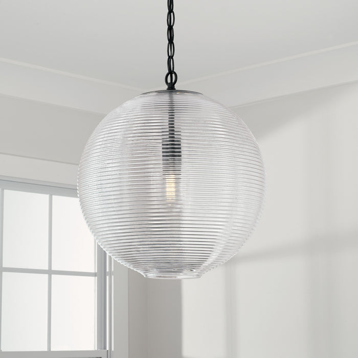 Capital Lighting 349911MB One Light Pendant, Matte Black