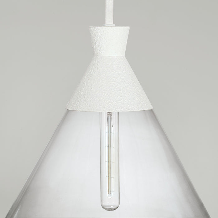 Capital Lighting 350311XW One Light Pendant, Textured White
