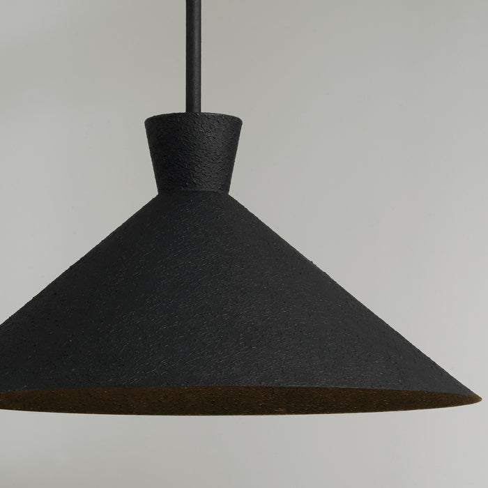 Capital Lighting 350312XK One Light Pendant, Textured Black