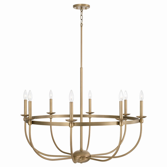 Capital Lighting 425181AD Eight Light Chandelier, Aged Brass