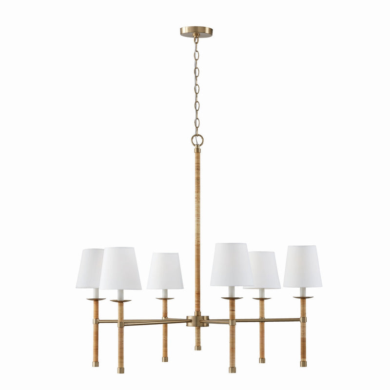 Capital Lighting 447261MA-705 Six Light Chandelier, Matte Brass