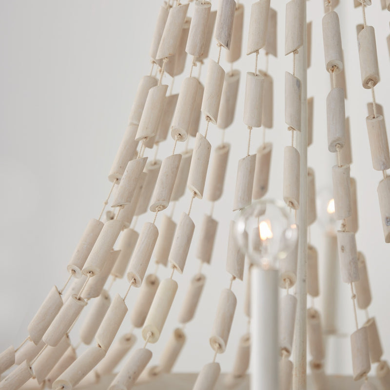 Capital Lighting 447782OW Eight Light Chandelier, Organic White