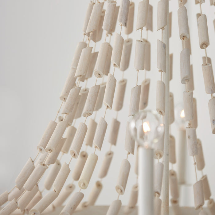 Capital Lighting 447782OW Eight Light Chandelier, Organic White