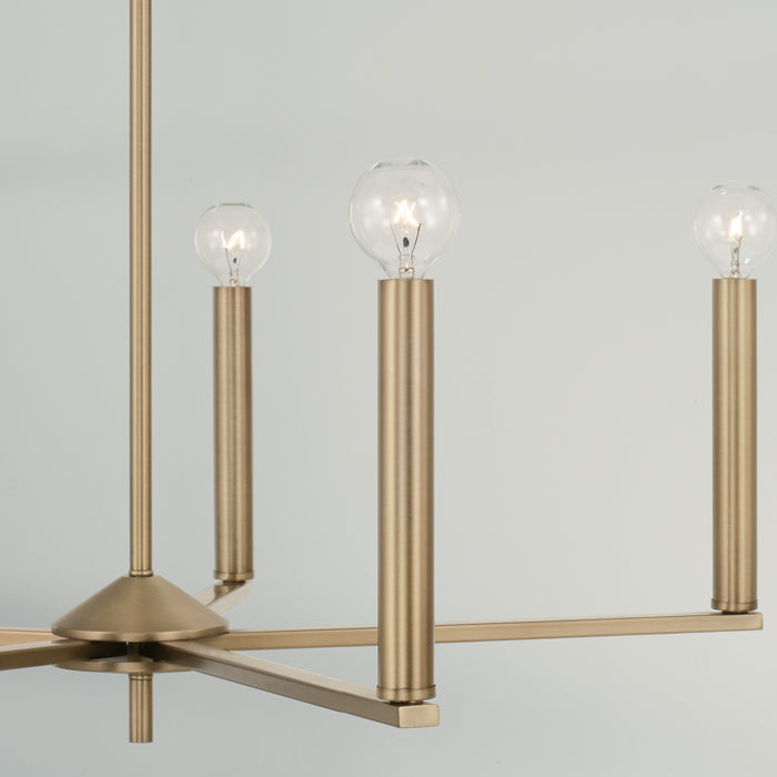 Capital Lighting 448651AD Five Light Chandelier, Aged Brass
