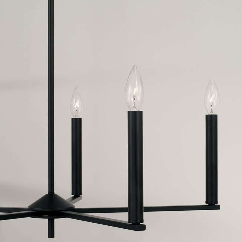 Capital Lighting 448651MB Five Light Chandelier, Matte Black