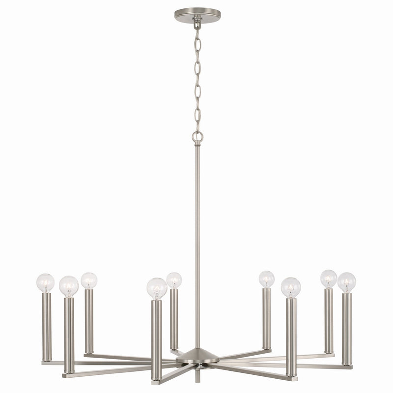 Capital Lighting 448691BN Nine Light Chandelier, Brushed Nickel