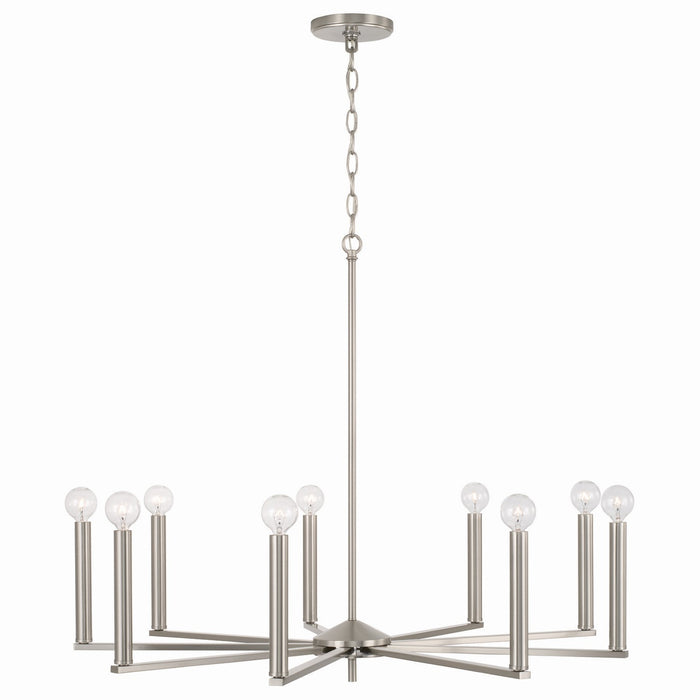Capital Lighting 448691BN Nine Light Chandelier, Brushed Nickel