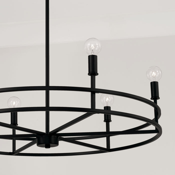 Capital Lighting 448761MB Six Light Chandelier, Matte Black