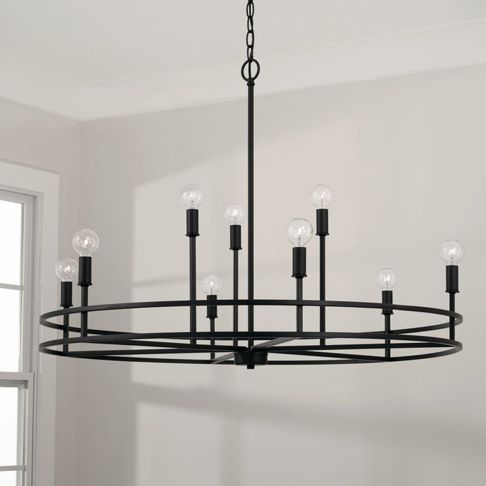 Capital Lighting 448791MB Nine Light Chandelier, Matte Black