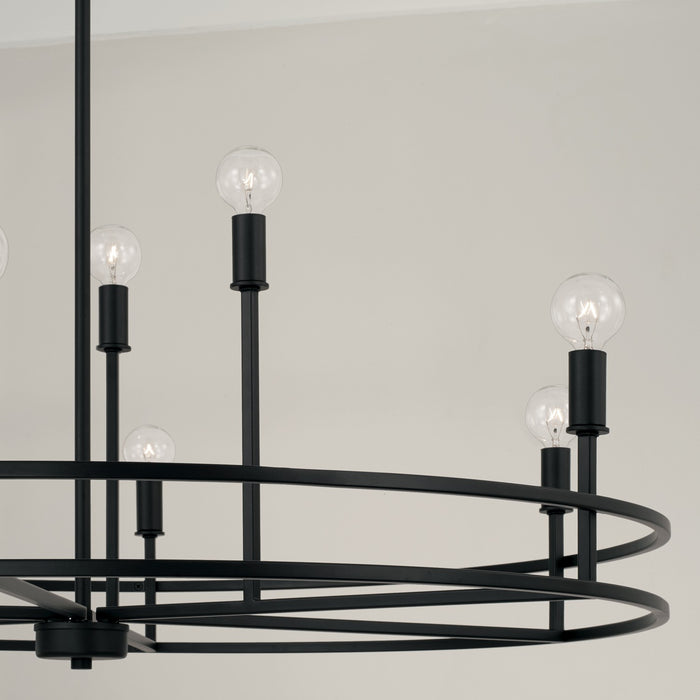 Capital Lighting 448791MB Nine Light Chandelier, Matte Black