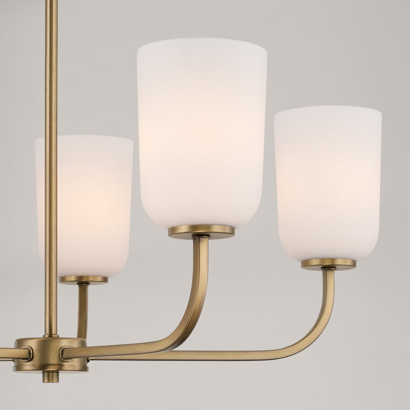 Capital Lighting 448851AD-542 Five Light Chandelier, Aged Brass