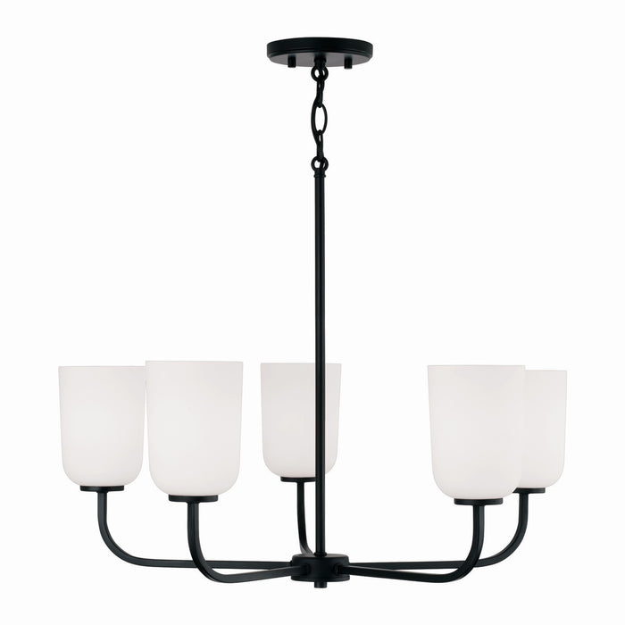 Capital Lighting 448851MB-542 Five Light Chandelier, Matte Black