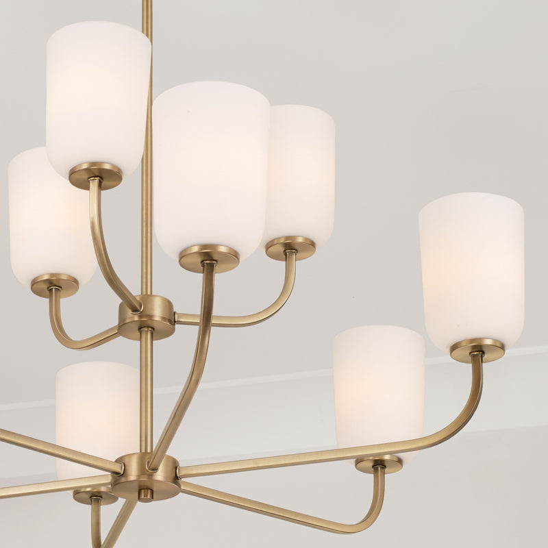 Capital Lighting 448891AD-542 Nine Light Chandelier, Aged Brass