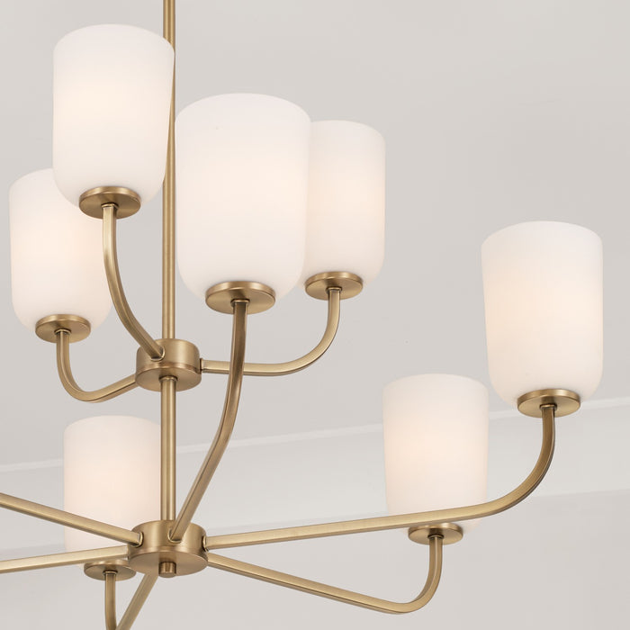 Capital Lighting 448891AD-542 Nine Light Chandelier, Aged Brass