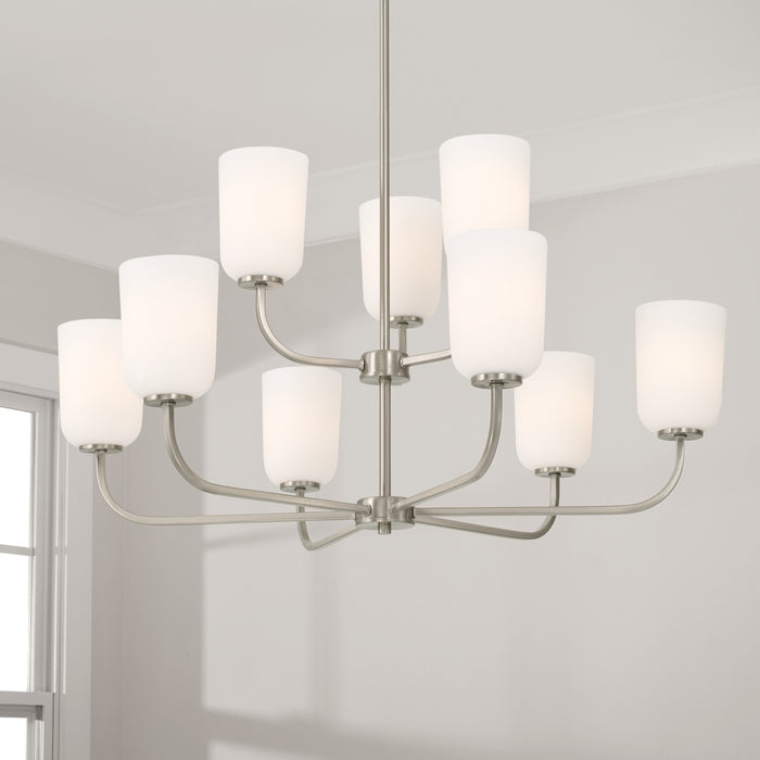 Capital Lighting 448891BN-542 Nine Light Chandelier, Brushed Nickel