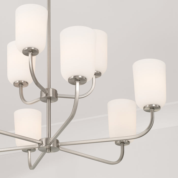 Capital Lighting 448891BN-542 Nine Light Chandelier, Brushed Nickel