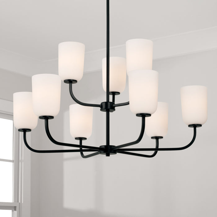 Capital Lighting 448891MB-542 Nine Light Chandelier, Matte Black
