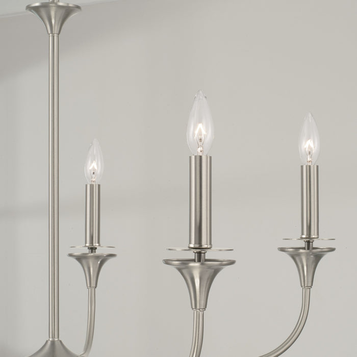 Capital Lighting 448951BN Five Light Chandelier, Brushed Nickel