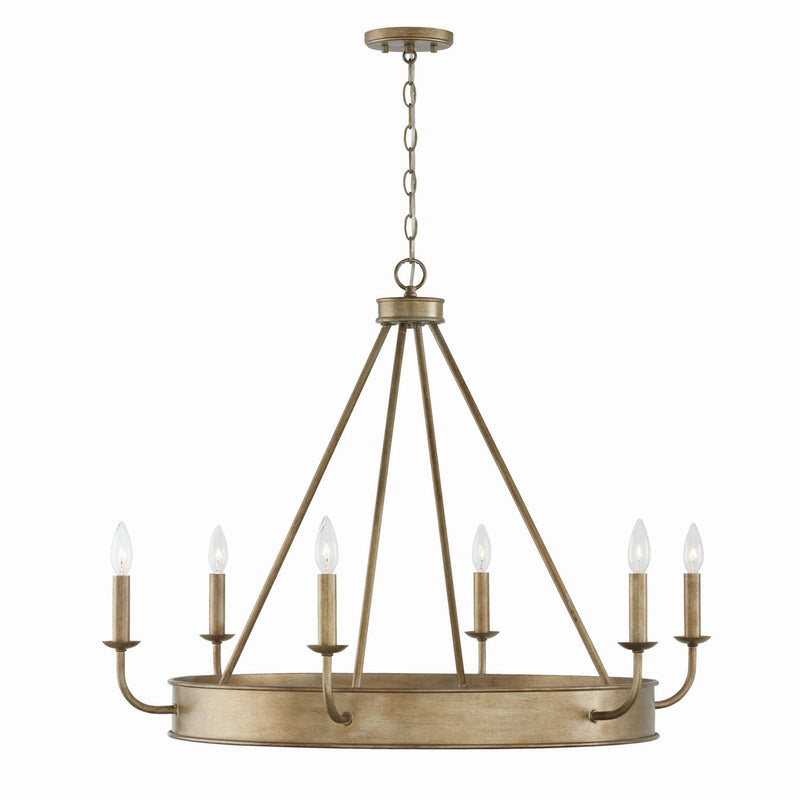 Capital Lighting 449261ML Six Light Chandelier, Mystic Luster