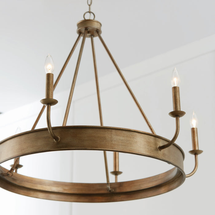 Capital Lighting 449261ML Six Light Chandelier, Mystic Luster